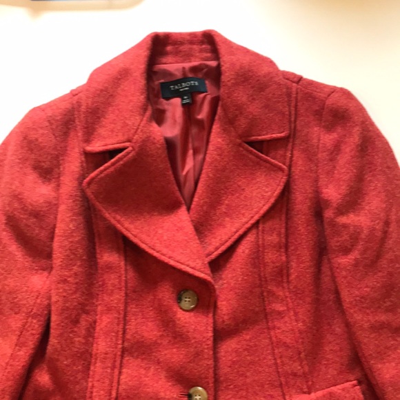 Talbots Wool 4P Blazer Jacket Burnt Orange Red - Picture 5 of 12